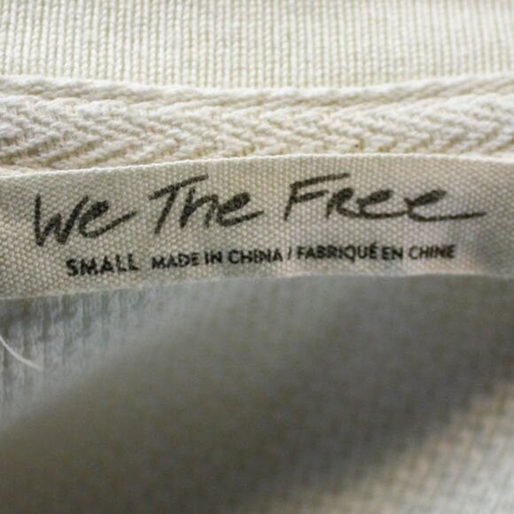 We The Free V Neck Thermal Top Crochet Knit Folk Scandi Cabin Cozy - Picture 4 of 6